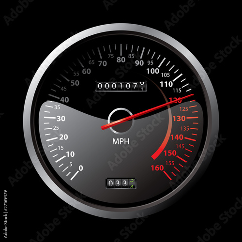 black speedometer