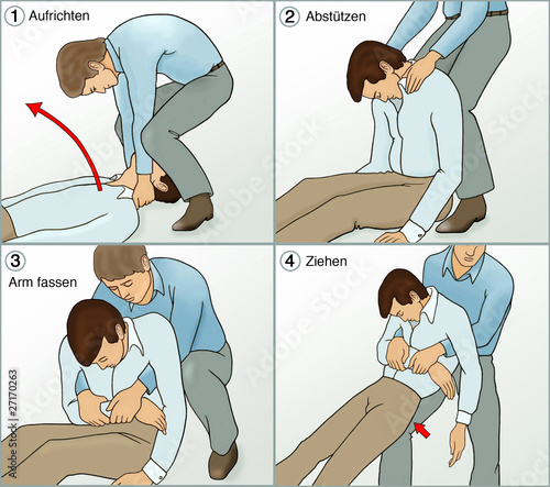 Bergung eines Verletzten aus Gefahrenzone