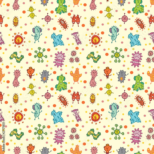 seamless virus pattern