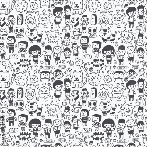 seamless cartoon pattern