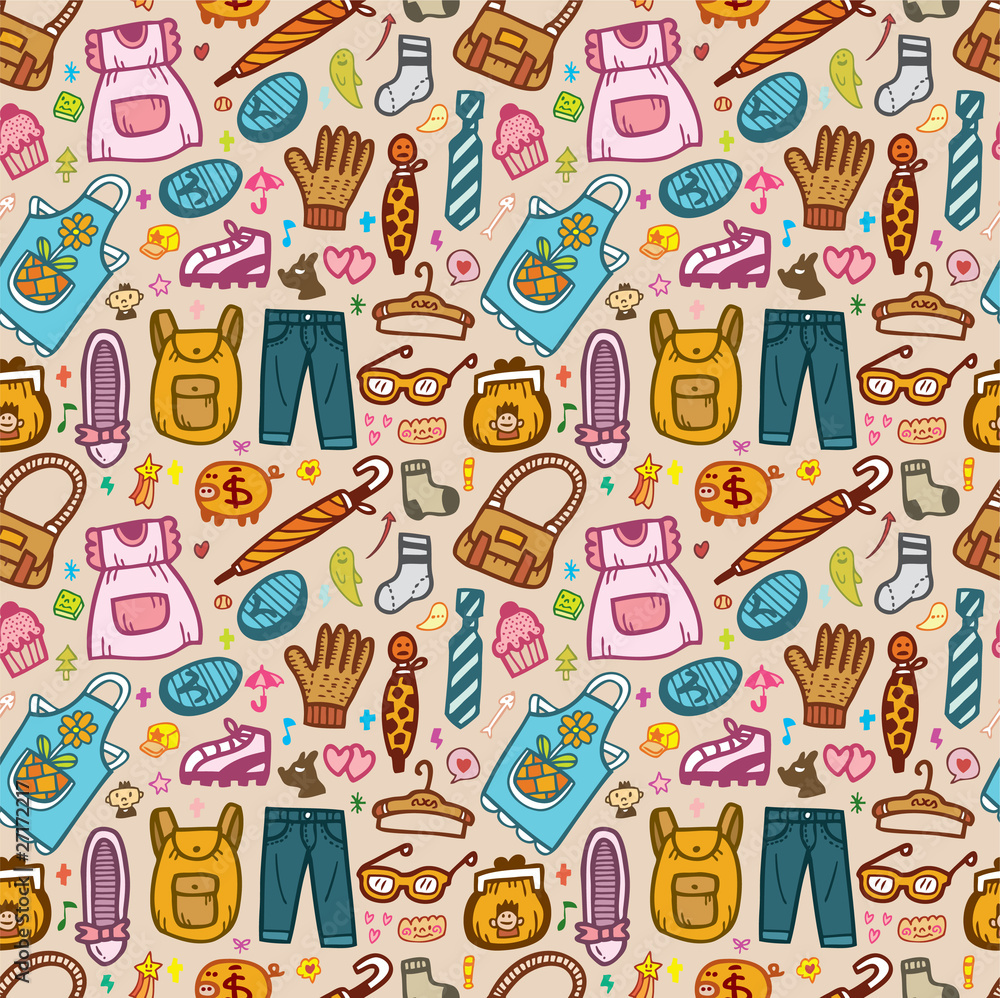 seamless cartoon pattern