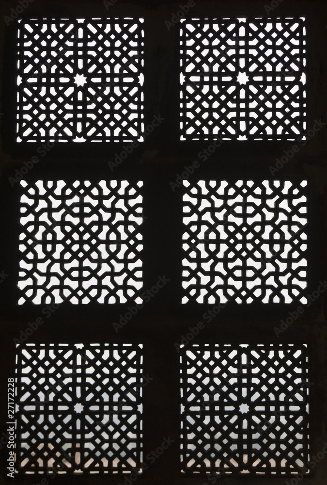Stone Screen Window. Royal Palace, Orchha, India.