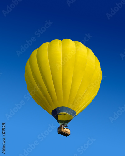 Yellow hot air balloon photo