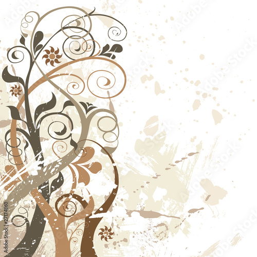 Obraz na płótnie vector floral background w salonie