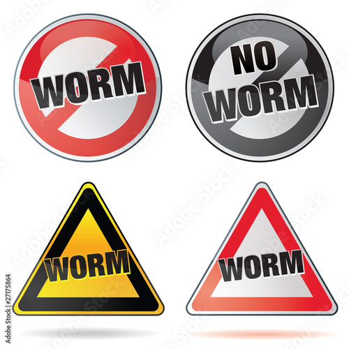 icone, picto, bouton : no worm photo