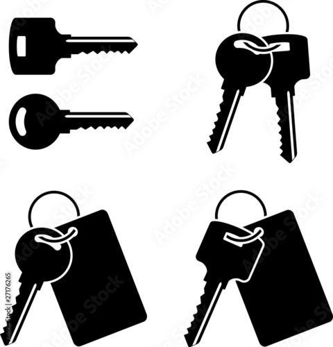set of keys. stencil. first variant