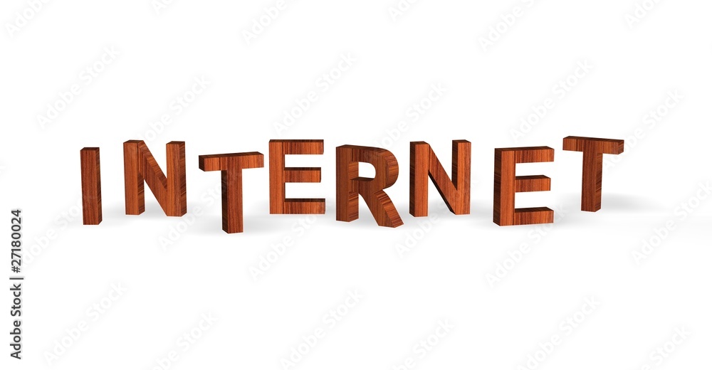 Fototapeta premium Wood Internet