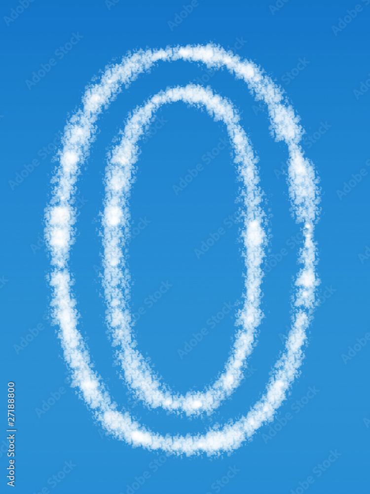 Fototapeta premium Cloud letter on blue sky
