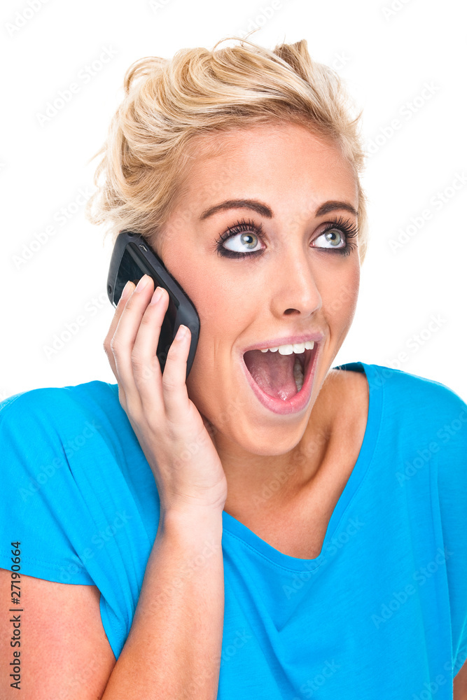 Surprised by Good News on Mobile Phone Surprised by Good News on Mobile Phone