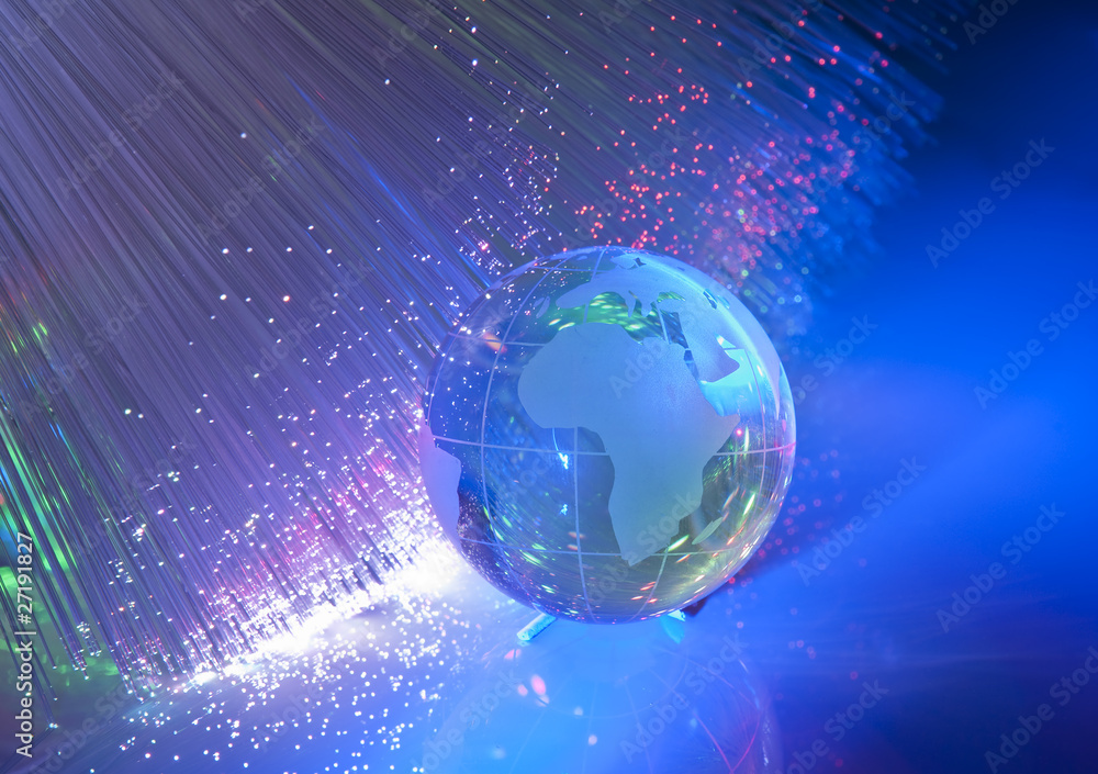 world map technology style against fiber optic background world map technology style against fiber optic background