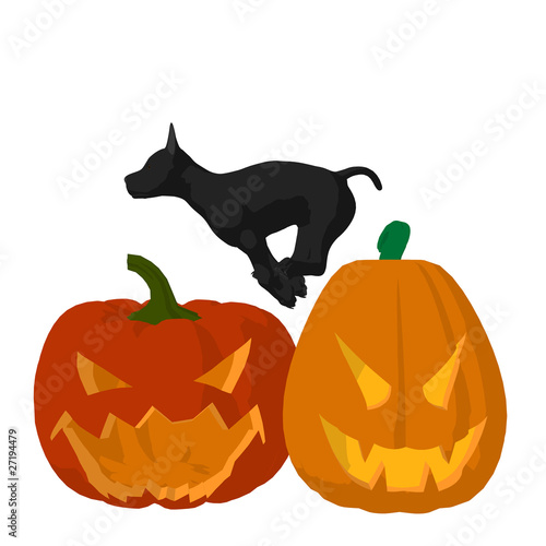 Halloween Dog Illustration © Kathy Gold