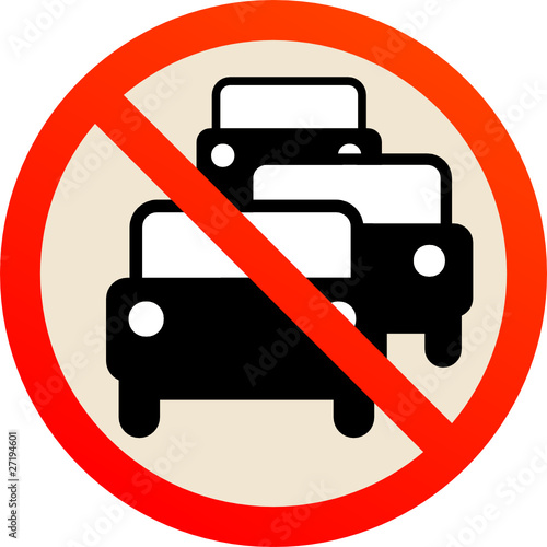 No traffic jam sign, vector illustration