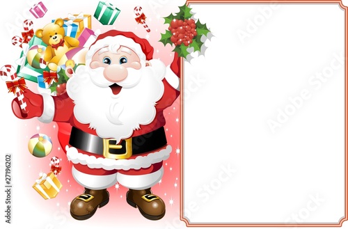 Babbo Natale con Pannello-Santa Claus with Panel-Vector