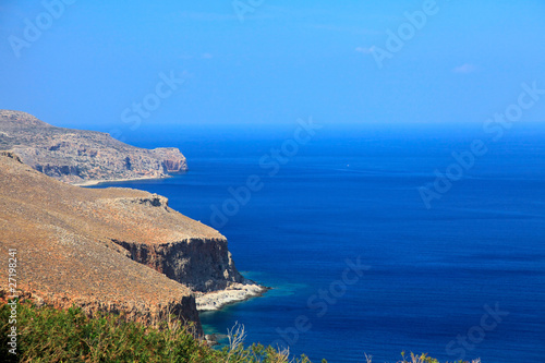 Greek coast landscape  Crete 