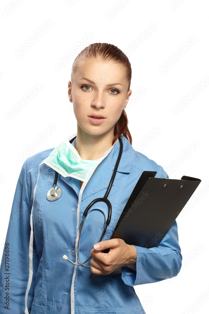 medical doctor with folder
