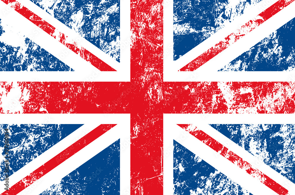 Obraz premium noszona flaga angielska