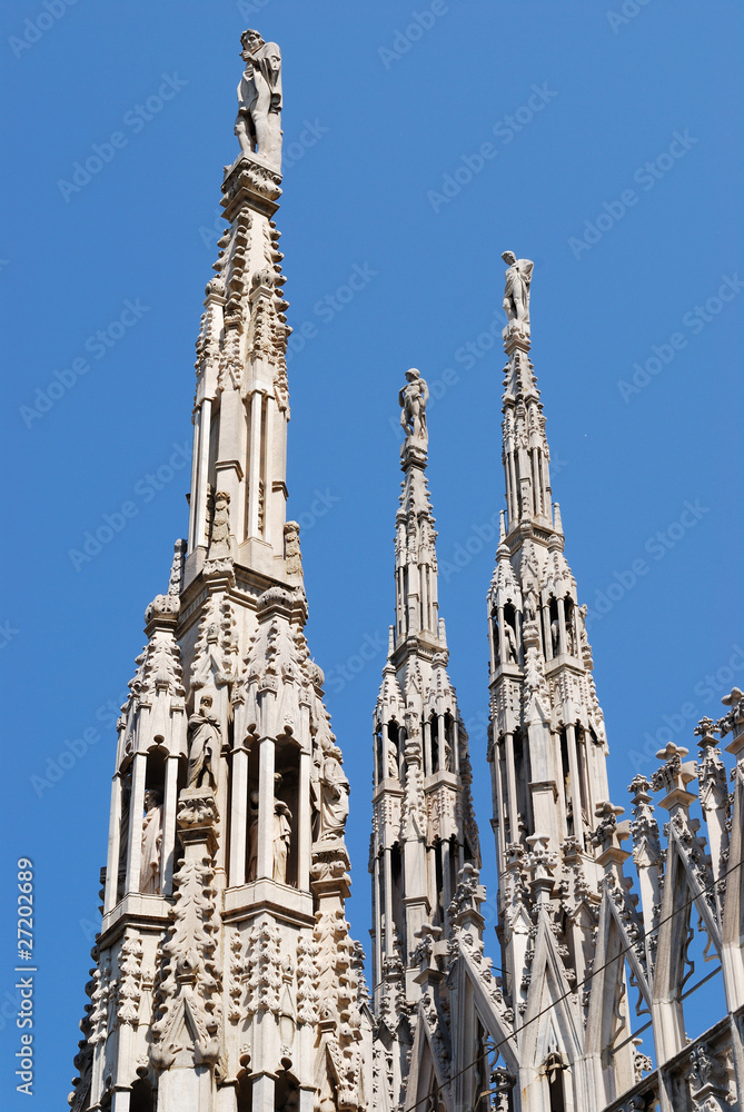 Duomo di Milano: particolare delle guglie