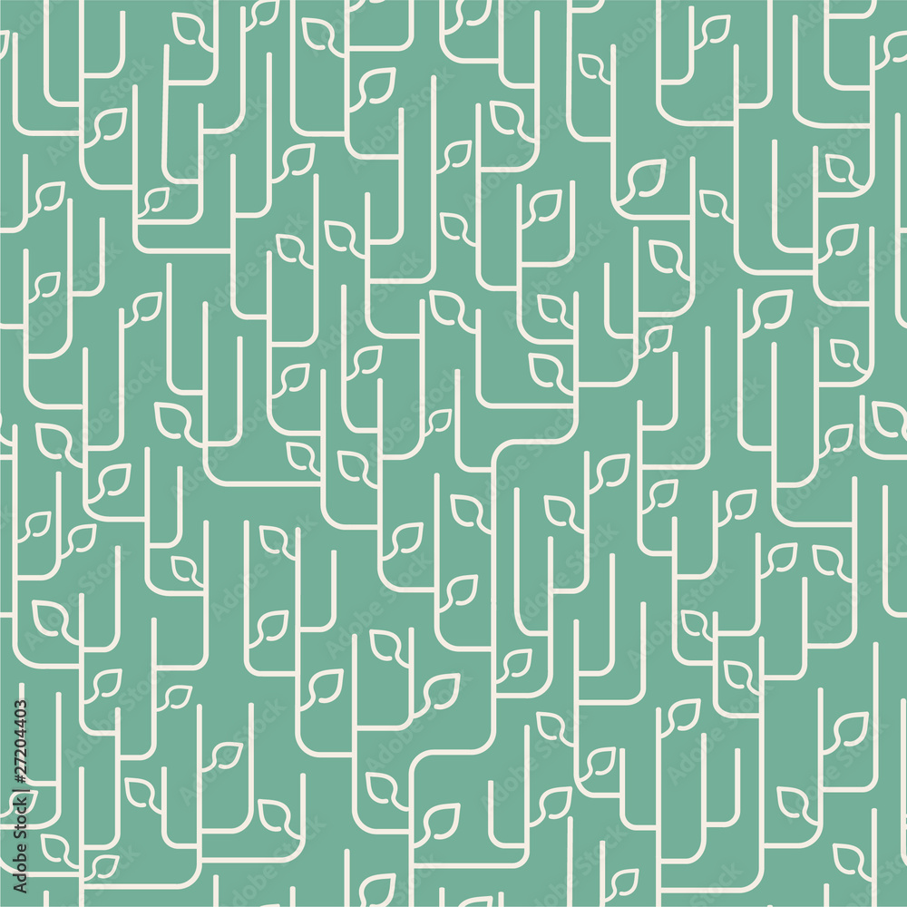 seamless pattern with leaves ornament