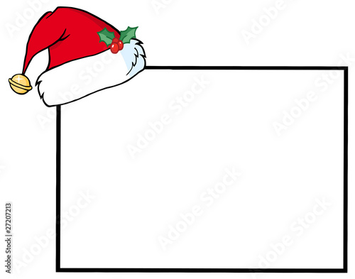Santa's Hat A Blank Sign