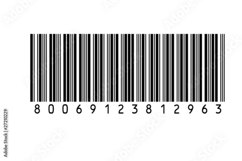 Barcode label with 800 for country code ( italy ) photo
