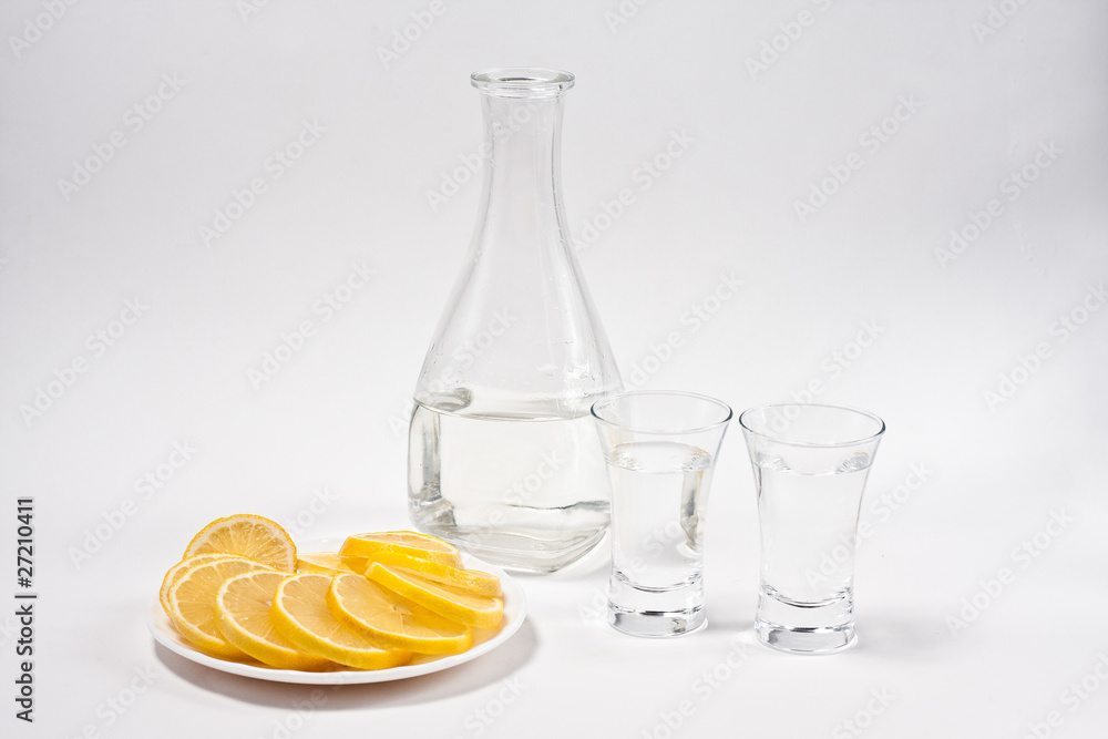 Vodka and lemon