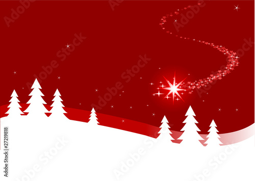 Christmas background  with shutting star