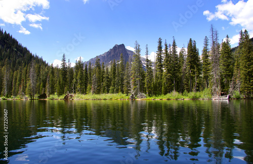 Fototapeta Naklejka Na Ścianę i Meble -  swift current lake in Glacier national park