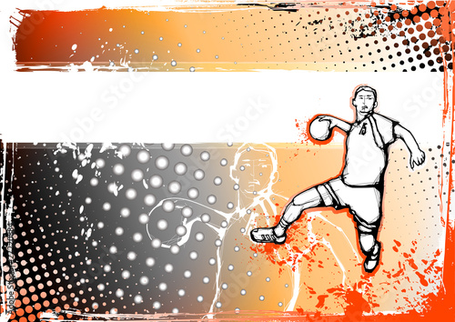 orange handball background