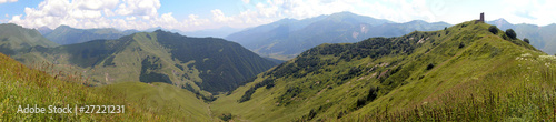 Panorama of Caucasus mountains in Georgia