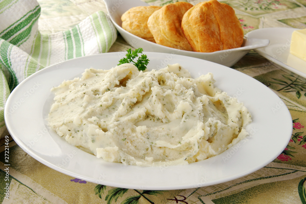 Mashed potatos with herbs and butter Mashed potatos with herbs and butter