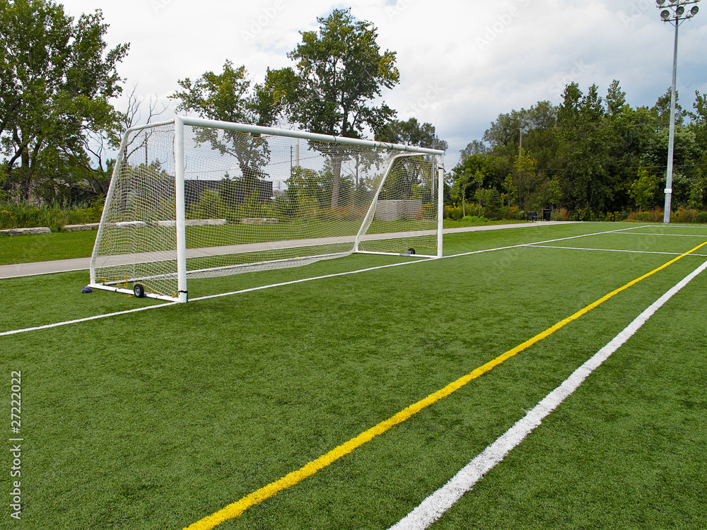 Fototapeta premium Soccer Net and Goalposts