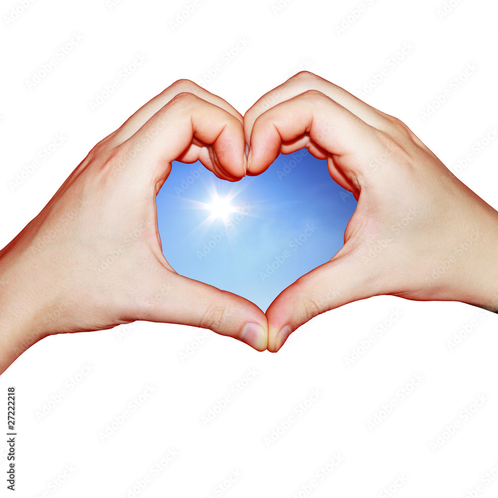 Obraz premium Ein Herz und eine Sonne