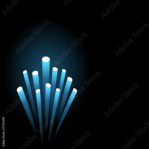 Blue Fiber Optic Wires (Vector)