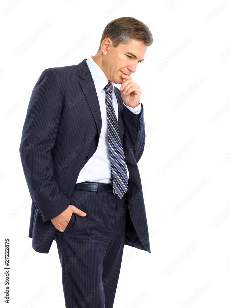 thoughtful businessman thoughtful businessman