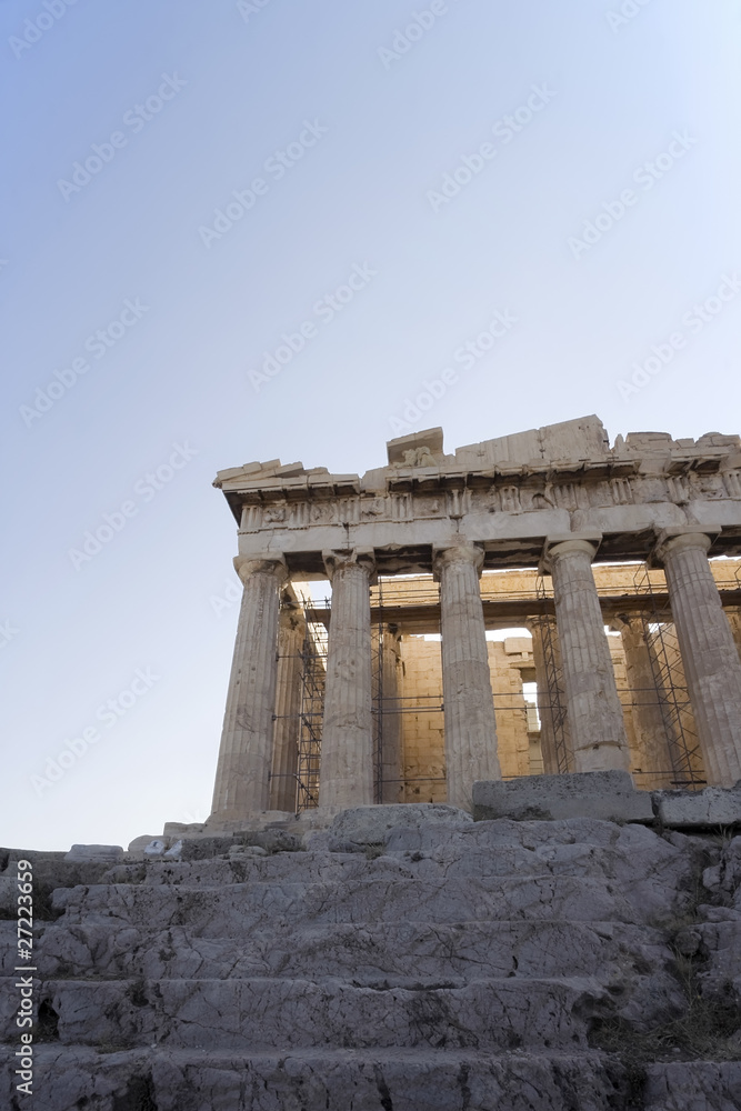 The Parthenon in the Ancient ruins of the Acropolis