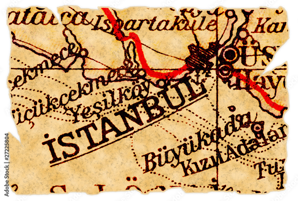 Obraz premium Istanbul old map