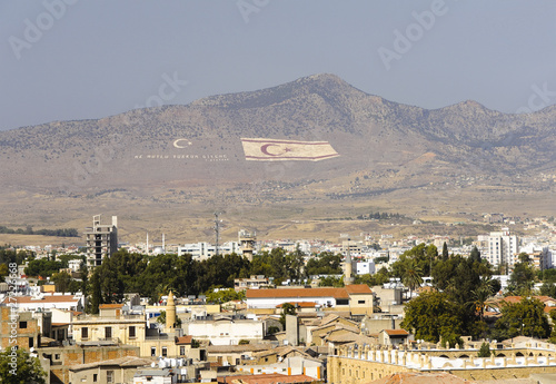 Photography Northern Nicosia huge flags