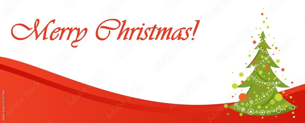 Red Merry Christmas banner for web site design Red Merry Christmas banner for web site design