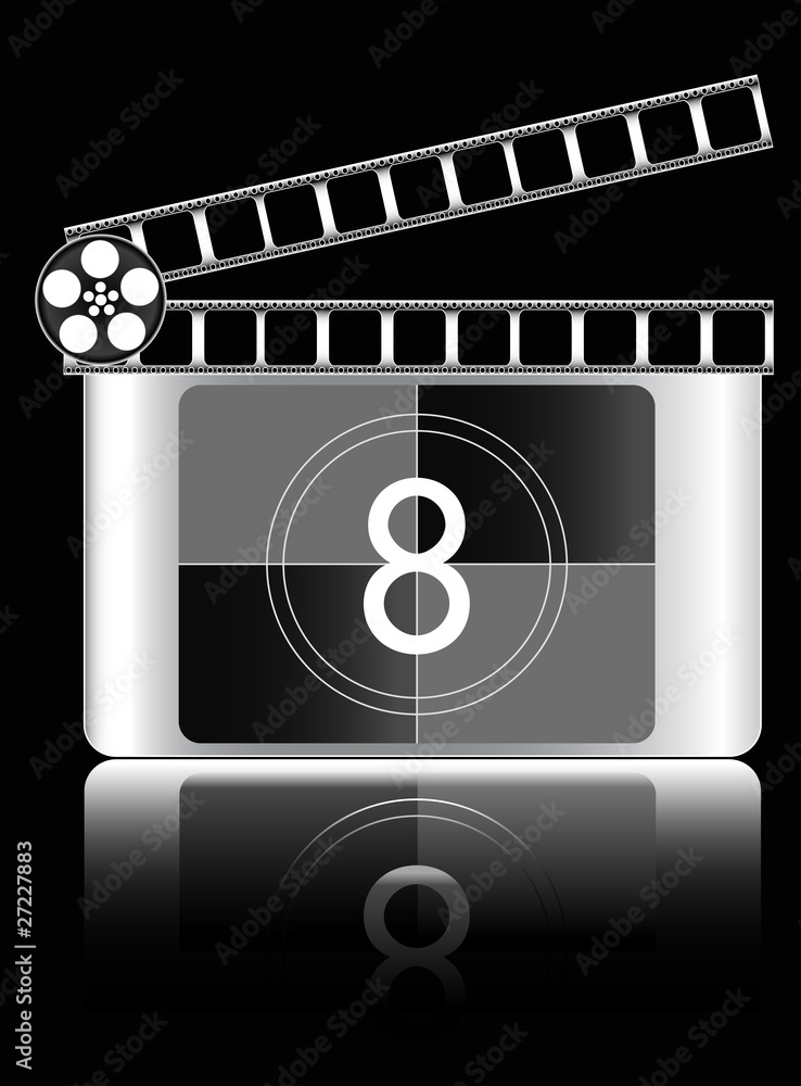 Film countdown vector