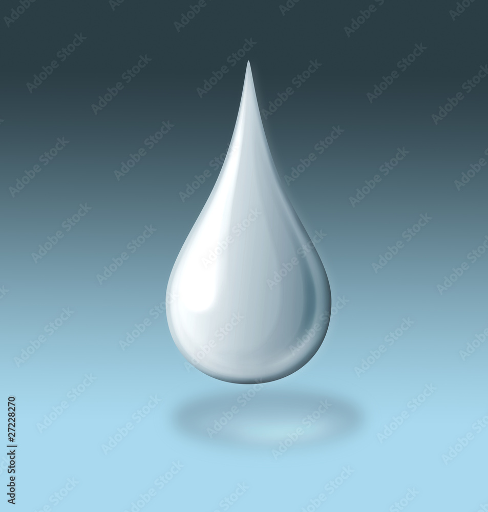 Wassertropfen mit Schatten