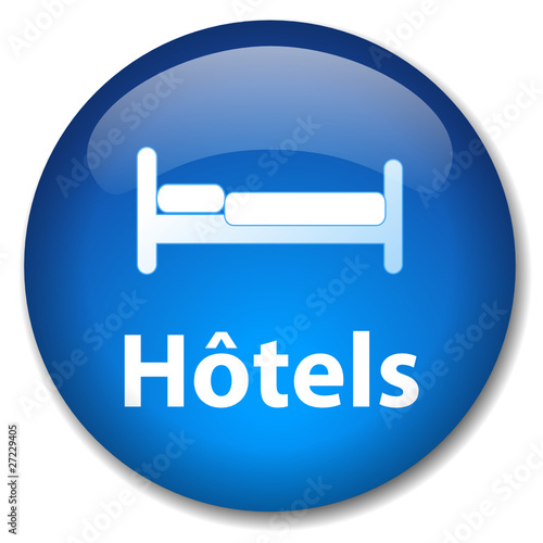 Bouton HOTELS (réservation hôtels restaurants 3 étoiles chambre)
