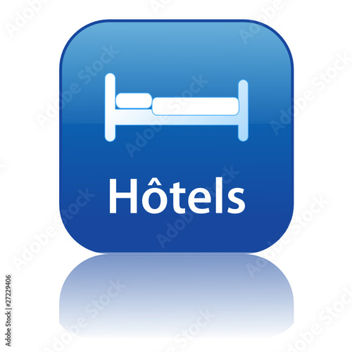 Bouton HOTELS (réservation hôtels restaurants chambre 3 étoiles)