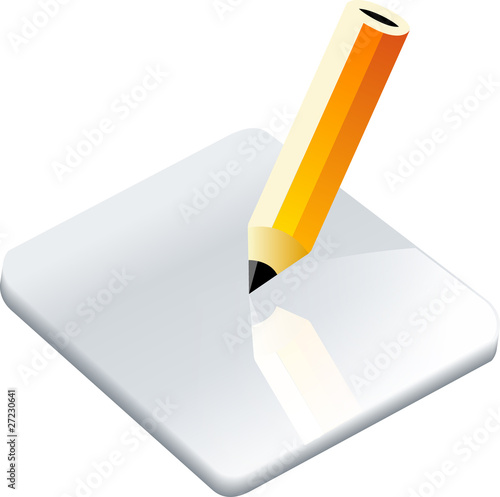 Notepad and pen, Write icon