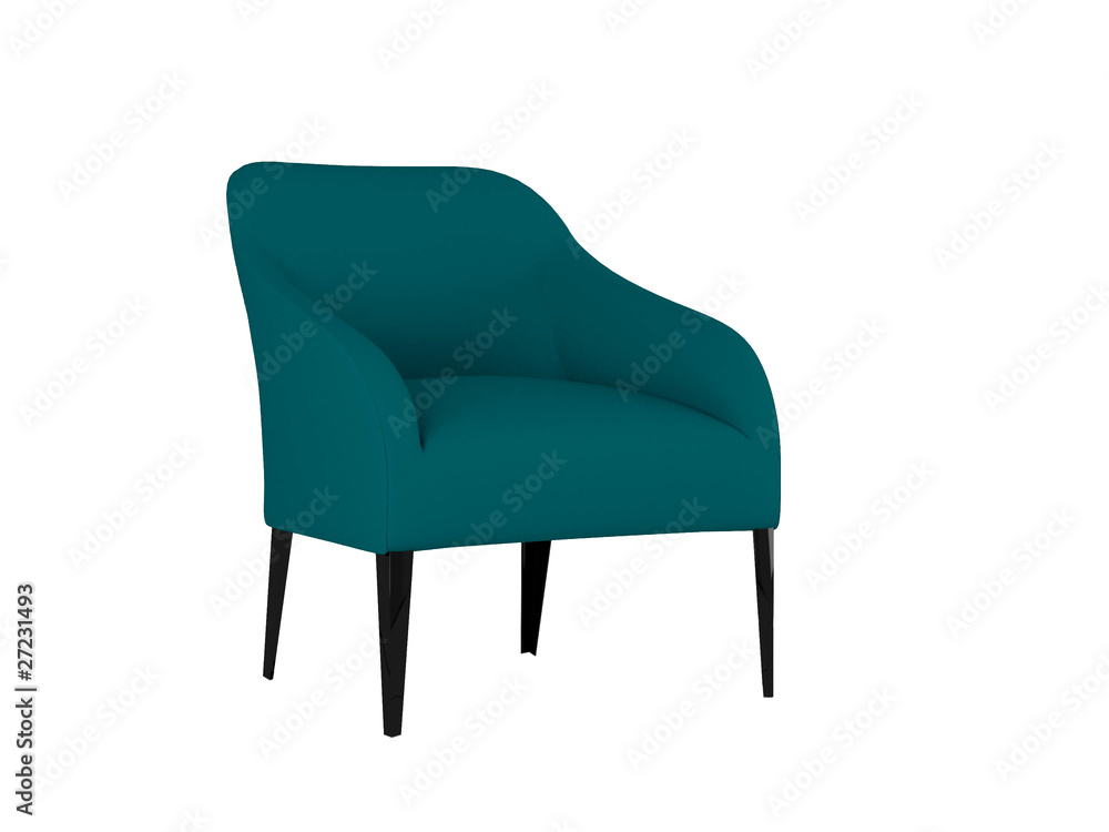 Green office armchair isolated on the white Green office armchair isolated on the white