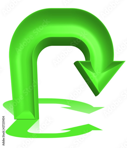 green abstract arrow