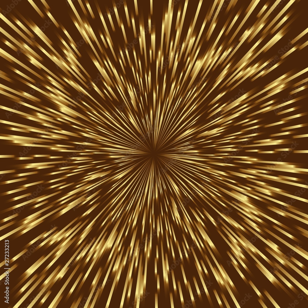 Obraz premium Stylized golden fireworks