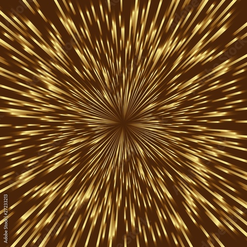 Stylized golden fireworks