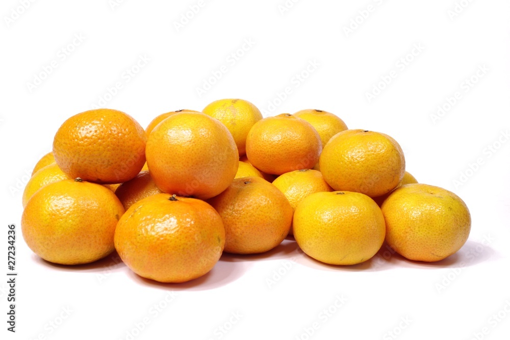 Fresh tangerine on white background Fresh tangerine on white background