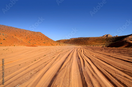Desert drive near antelope canyon in Arizona