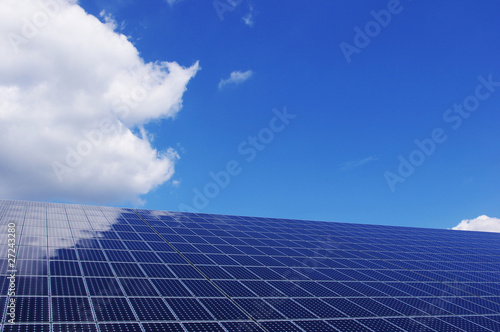 Blue solar panel